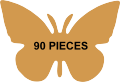 Pack of 30+ Wooden MDF 3D Butterfly Wall Decor in Mixed Sizes with Adhesive Tape for Home and Gift Decoration. 