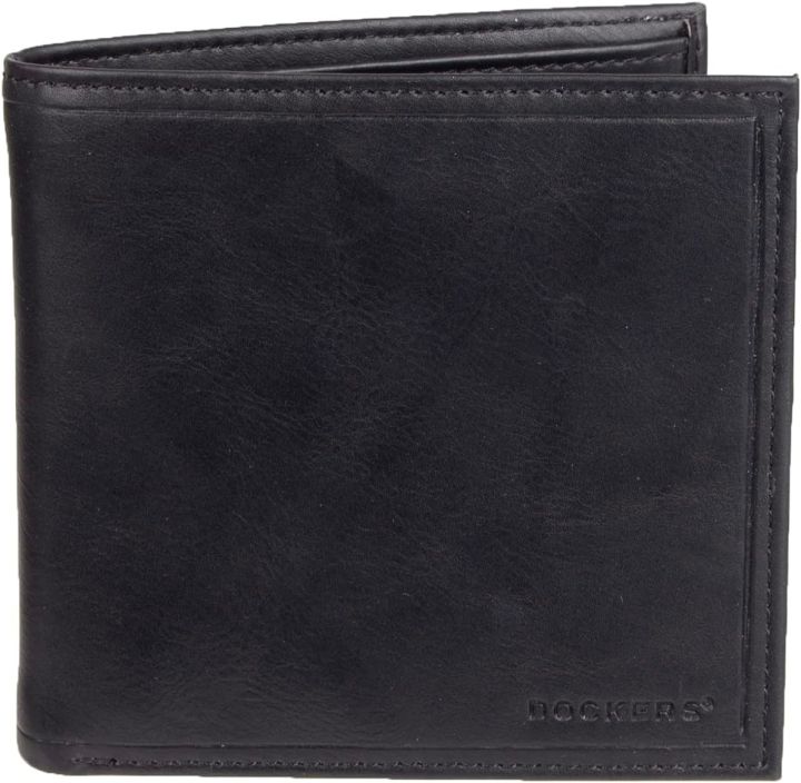 Dockers Men's Slim Bifold Wallet Storage Wallet Leather Wallet For Mens