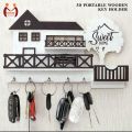 wooden wall keyholder with mobile stand wall mount mobile phone storage box wood mobile phone wood wall keychain holder wood mobile mobile phone charging stand big tree pocket sweet home. 