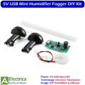 5V USB Mini Humidifier DIY Kit Mist Maker Fogger with Atomizer Plate | Portable USB Humidifier Driver Board for Aroma Diffuser & Fog Projects by Electrica. 