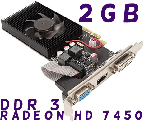 Radeon HD 7450 Graphics Card, 2GB DDR3 Gaming Graphics Card, 64bit GPU DirectX 11 Computer Graphics Card Upgrade Accessories, DVI VGA HDML