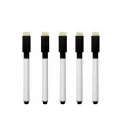Artisian-White Board Marker for kids with duster, 5 Pcs Pack ONLY Black Writing option. 