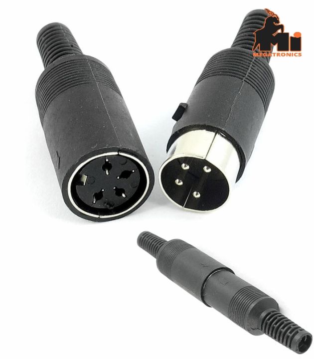 Pair Male Female 4 Pin Din Audio Adapter Connector Darazpk 6395