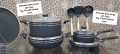 Induction base Nonstick Cooking set 12pcs Large Size Handi Karhai Saucepan frypan Tawa cooking stick set 3pcs. 