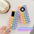 【BestGO】iPhone 12 Pro iPhone11 iPhone6 6s 7 8 Plus XS XR Pop it Fidget Push Bubble Soft TPU Phone Case Sensory Stress Reliver Toy Cover DGX. 