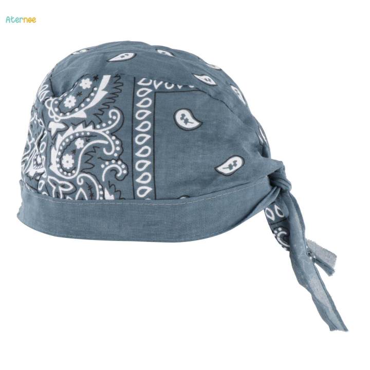Pirate Hats Bandana Beanie Windproof for Fishing Dark Gray Black