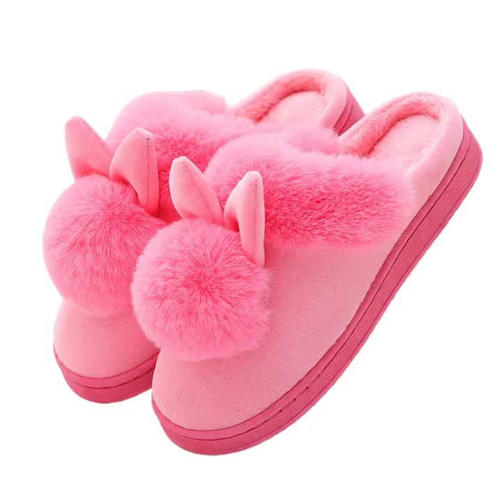 Cushioned%20Candy%20Color%20Lady%20Fluffy%20Flat%20Warm%20Slippers%20-%20Image%203