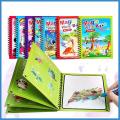 Kids Water Coloring Book Set - Quick Dry Reusable Magic Painting Board with Magic Pen - Educational Drawing book for Toddlers- Assorted Colors - Art Supplies for Kids - Children's Magic Coloring Book. 