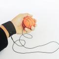 Bouncy Wrist Band Rubber Ball Elastic String Rebound Finger Exercise Sport Toy. 