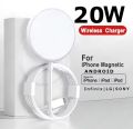 ORIGNAL 20W MAGSAFE FAST WIRELESS CHARGER -APPLE MAGSAFE 15W PD FAST WIRELESS CHARGER COMPATIBLE WITH BOTH IPHONE & ANDROID  ALSO COMATIBLE Infinix Zero Ultra, Infinix Zero 30, Infinix Note 30 Pro, and Infinix Note 40 Pro AND LG G7 ThinQ, LG V30, LG V35. 