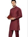 Elegant Maroon Kurta Pajama for Men. 