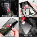 For OPPO A17K Case ?Tempered Glass Protector Back Mirror Phone Cases with SUP Design OPPO A17K Back Cover. 