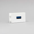 USB 3.0 Slot Socket Outlet Fit for 86mm 120mm  Blank Wall Panel Faceplate Directly Plug Female to Female. 