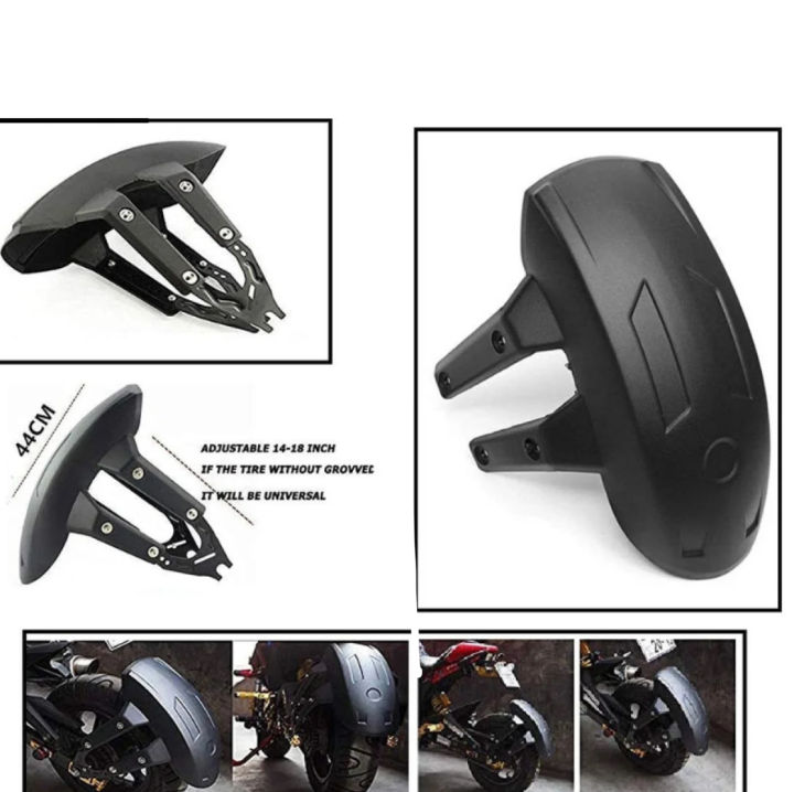 Universal ABS Splash Guard / Mud Guard Rear Fender With CNC Fitting For Motorcycle Aesthetic Design Essential For Sports Bike Universal Fitment Eg, YBR, BENELLI, DERBI, WEGO etc