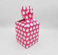 DARK PINK POLKA DOT GOODY BOX - DARK PINK POLKA DOT THEME GOODY BOX - PACK OF 10 GOODY BOX. 