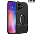 Phone case For infinix Hot 40i Back cover Finger Metal Ring Kickstand Car Holder Matte Soft Silicone Cover For infinix Hot40i 4G Cover cases. 