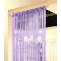 purpel Silk Tassel Window Tube Curtains. 