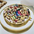 DIY charm Evil Eye beads Tube Metal Brass Based Spacor beads Bead knotting supplies men Women bead Jewelry Making. 