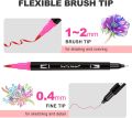 Giorgione Signature Double Head Art fineliner Brush Marker Pens 1 - 2 MM Tip 12 Colors Set Double Tip Pens for Coloring, Bullet Journal, Painting, Calligraphy and Lettering. 