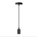 E27 Lamp Base Socket Ceiling Pendant Light Lamp Holder Black Lamp Bases Hanging Light Fitting Decor,  For Home, Office, TV Lounge, Bed Room, Led Light, Led Bulb, Filament Bulb (BULB NOT INCLUDED). 