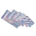 wangxuewen 10Pcs Iridescent Zip lock Pouches Cosmetic Plastic Laser Holographic Zipper Bags. 
