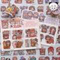 Tirado Abu Dodo Sauce Series Cute Girl Border Material Cartoon Stickers Plain Handbook Stickers Wholesale. 