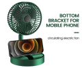 "Portable Rechargeable Table Fan - Foldable and Telescopic with 3 Speed Settings". 