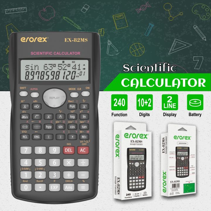 erorex Scientific Calculator EX-82MS 240 Functions New High Quaility  Scientific Calculator