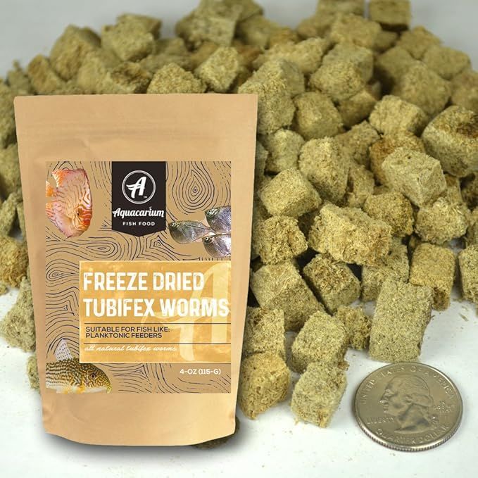 Aquacarium Tubifex Worms Freeze Dried Bulk Tropical Fish Food 1kg