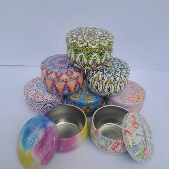 Small Printed Tin for Storage (Pack of 6)