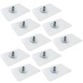 10Pcs Utility Waterproof Easy Installation Screw Stickers Adhesive Seamless Wall Hooks for Living Room. 