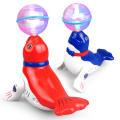 New funny cute light music universal head ball sea lion electric led rotation rotating kids toy dancing - Musical Seal Toy for Kids Best Musical Toys For Babies/ Music And Disco Light. 