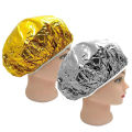 aluminum foil cap-1 x Shower cap-Silver. 
