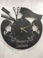Decor Mahal - Beauty Salon Decor Wooden Wall Clock, 3D Modern Clock, Laser Cut Clock, Wall Clock. 