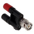 BNC Plug 4mm Banana Plug Splitter Connector BNC Male Plug to 2 x 4mm Banana Female Jack Socket Adapter. 