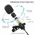 External Collar Mic For Mobile, Laptop And Computer-3.5mm Clip Microphone With Best Noice Cancellation. 