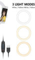 Ring Light - 26cm / 10 inch - Ring Fill Light - 3 Color Modes - With Dimmable. 