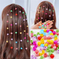 100PCS Baby Girls Cute Candy Colors Plastic Hairpins Mini Hair Clips Hair Braids Maker Beads Head wear Hair Accessories. 