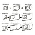 4 in 1 Noosy Nano Sim Card Adapter + Micro Sim Cards Adapter + Standard SIM Card Adapter for Android/IOS. 