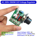 2000W High Power 220V AC Dimmer for Precise Light and Motor Speed Control 220V AC Dimmer 2000W SCR Dimmer. 