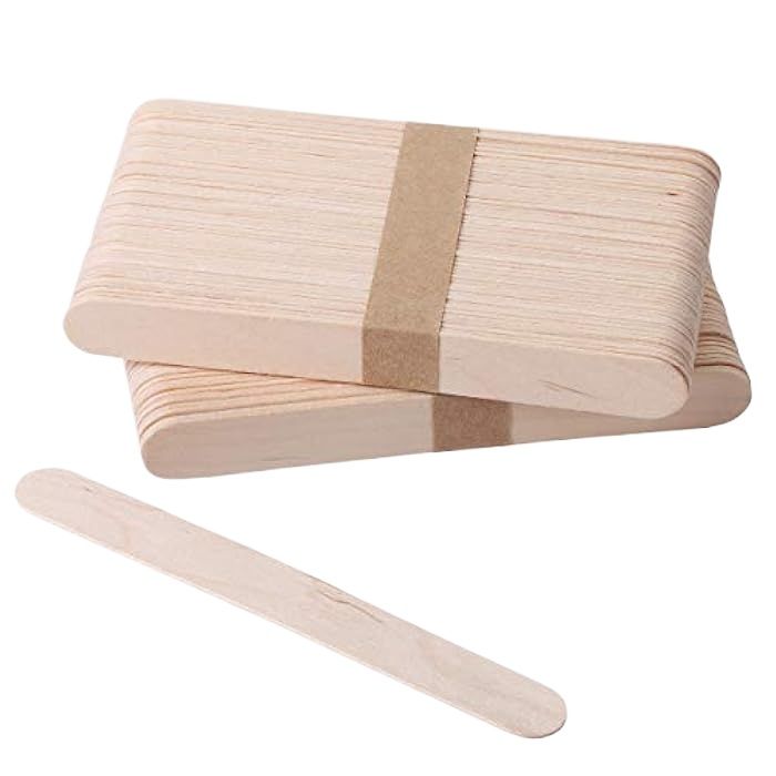 Wooden Ice Cream Sticks Simple/Plain Large Size - Pack of 100 Sticks ...