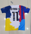 Neymar Jr All Club Football Logo Jersey T shirt. 
