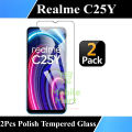 Realme C25Y Glass Protector Polish Screen Tempered For Realme C25Y - 2Pcs. 