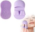 Silicone Face Scrubber, Finger Handle Silicone Face Brush for Deep Cleansing - Ergonomic Grip Women Men Face Scrubber for Massaging for Travelling, Dormitory. 