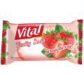Pack of 3 Vital fruity soap in different fruits/ lemon/peach/ strawberry/ grapes/ green apple/ orange. 
