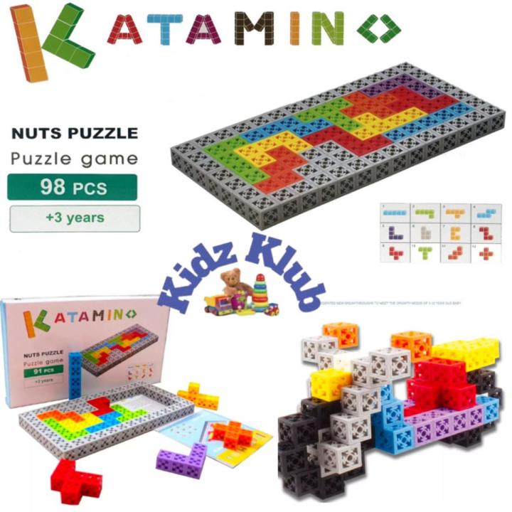 Katamino Nuts puzzle Game Cube 98 Pcs DIY Creative Building Block Assembly Education 3D Map Conversion Multi color Digital Game Kid Toy Transformable Block Set | KidzKlub