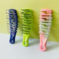 Gradient Hollow Out Hair Brush Quick Drying Lightweight Versatile Hollow Out Comb Ergonomic Massage Hair Detangler for Blow Dry Brush Fluffy hair Curly Hair Home Salon. 
