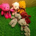 Cute Stuffed Animal Bear Pendant Plush Teddy Bear Keychains | Small Cute Teddy Bear | clickpick | Teddy Bear Keychain holder for teenagers daily use in school, offices and collages Girls / Women Keychain. 