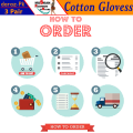Elegant Cotton Full Finger Hand Gloves For Sun Protection 3 Pairs. 