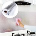 self-adhesive aluminium foil sticker for kitchen cabinet wallpaper oil proof waterproof wall protector with heat resistant ,Stove Cabinet Stickers ,kitchen backsplash wall tile sticker , aluminium sheet Wallpaper. 